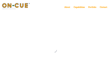 Tablet Screenshot of on-cue.com